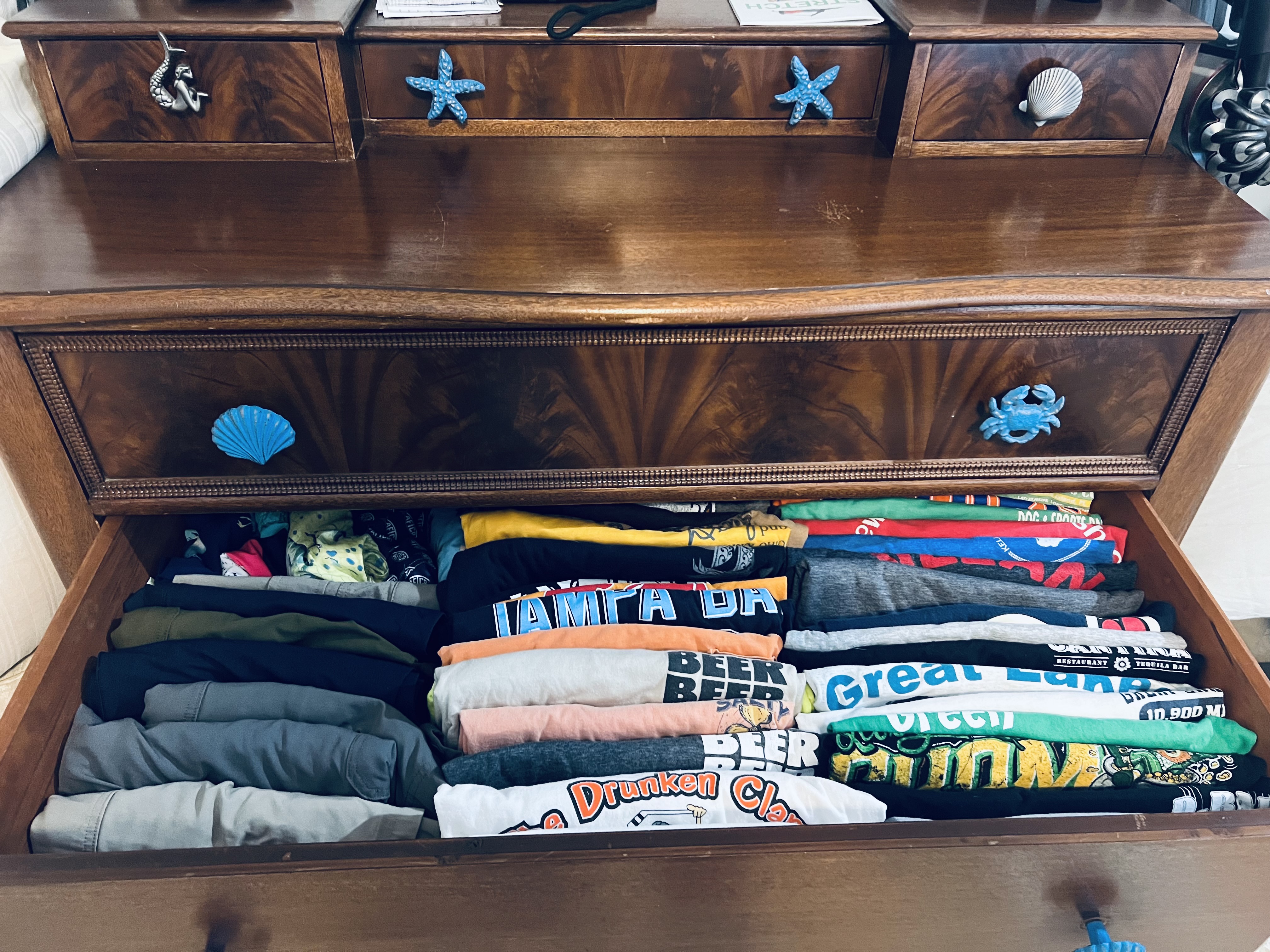 Neatly folded drawer