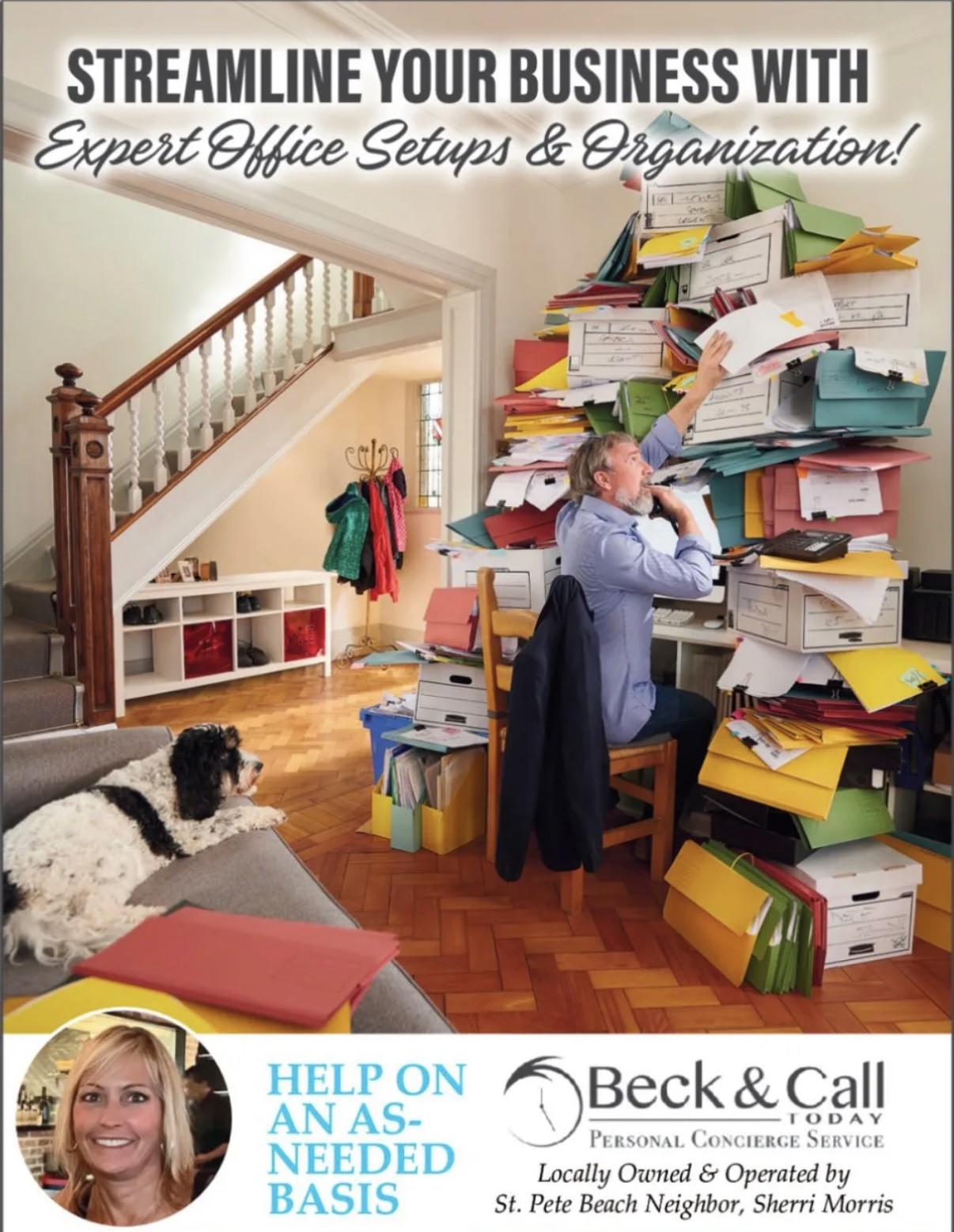 Household supplies arranged